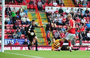 Bristol City's Jon Stead Scores Spectacular Back Heel Goal Against Hull City - Championship Match, May 7, 2011