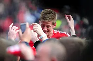 Bristol City V Barnsley Prints: Bristol City's Jon Stead Surrounded by Ecstatic Fans After Goal vs Barnsley (2012)