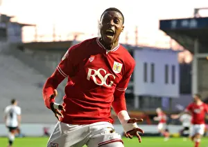 Bristol City's Jonathan Kodjia Celebrates Equalizer Against Derby County (190416)