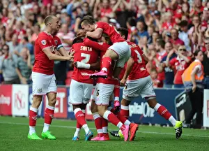 Bristol City's Jonathan Kodjia Celebrates Goal Against Brentford, Sky Bet Championship 2015