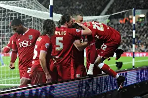 West Brom Prints: Bristol City's Jonathan Kodjia Celebrates Goal Against West Brom in FA Cup Third Round