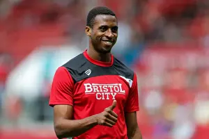 Bristol City V Portsmouth Prints: Bristol City's Jonathan Kodjia in Deep Thought at Ashton Gate During Pre-Season Match Against Portsmouth