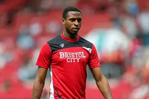 Bristol City V Portsmouth Prints: Bristol City's Jonathan Kodjia Ponders at Ashton Gate During Pre-Season Clash Against Portsmouth