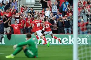 Bristol City V Brentford Prints: Bristol City's Jonathan Kodjia Scores the Opener Against Brentford at Ashton Gate