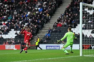 MK Dons V Bristol City Prints: Bristol City's Jonathan Kodjia Scores Opening Goal Against Milton Keynes Dons in 2016 Sky Bet Championship Match