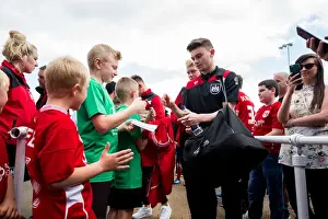 Bristol City's Jonny Smith Signs Autographs at Hengrove Athletic Pre-Season Match