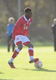 Bristol City u21 v Crewe u21 Collection: Bristol City's Jordan Wynter in Action against Colchester in Youth Development League
