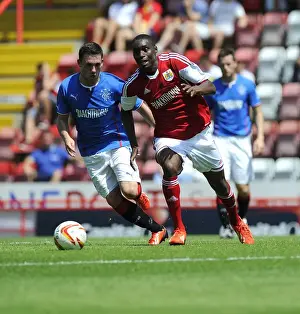 Bristol City's Jordan Wynter Drives Forward Against Glasgow Rangers
