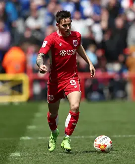 Bristol City V Birmingham City Prints: Bristol City's Josh Brownhill in Action Against Birmingham City - Sky Bet Championship Clash at Ashton Gate
