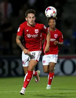 Glanford Park Prints: Bristol City's Josh Brownhill Chases Down the Ball in EFL Cup Clash vs Scunthorpe United