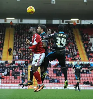 Bristol City's Karleigh Osborne Battles for Header in Sky Bet League One Clash against Stevenage