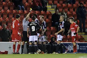 Bristol City's Karleigh Osborne Receives Yellow Card vs Leyton Orient (February 11, 2014)