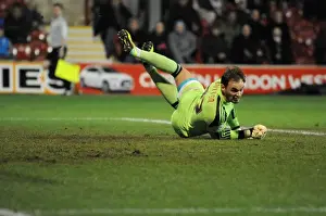 Brentford V Bristol City Prints: Bristol City's Karleigh Osborne Scores Past Brentford's David Button