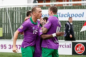 Fleetwood Town V Bristol City Prints: Bristol City's Kieran Agard and Aaron Wilbraham Celebrate Goal vs Fleetwood Town, 2014