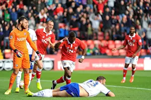 Bristol City V Chesterfield Prints: Bristol City's Kieran Agard Celebrates Own Goal by Chesterfield's Ian Evatt