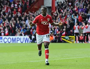 Bristol City's Kieran Agard Celebrates Goal Against Walsall in Sky Bet League One