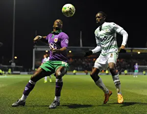 Yeovil Town V Bristol City Prints: Bristol City's Kieran Agard Closes In on Yeovil Town's Nathan Smith in Sky Bet League One Clash