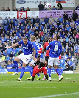 Chesterfield Prints: Bristol City's Kieran Agard Goes for Overhead Kick Against Chesterfield, April 2015