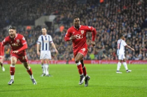 Images Dated 9th January 2016: Bristol City's Kieran Agard Scores Dramatic Goal to Take 2-1 Lead Over West Brom in FA Cup Third