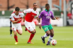 Framed Print : Bristol City's Kieran Agard Scores Dramatic Goal Against Fleetwood Town in Sky Bet League 1