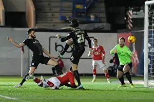Leauge Prints: Bristol City's Kieran Agard Scores the Game-Winning Goal Against Peterborough United