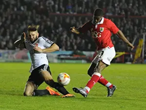Swindon Prints: Bristol City's Kieran Agard Scores Opening Goal Against Swindon Town at Ashton Gate