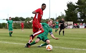 The Grove Prints: Bristol City's Kodjia Tackled in Pre-Season Friendly Against Hengrove Athletic