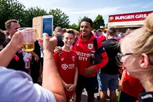 Bristol Manor Farm V Bristol City Prints: Bristol City's Korey Smith Greets Fans at The Creek during Pre-season Friendly against Bristol Manor Farm (2017)