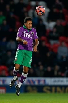 Images Dated 3rd January 2015: Bristol City's Korey Smith Heads the Ball in FA Cup Third Round Proper Match Against Doncaster
