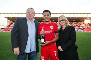Bristol City's Korey Smith Receives Man of the Match Award After 1-0 Victory Over Blackburn Rovers at Ashton Gate
