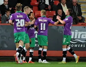 Cheltenham Town V Bristol City Prints: Bristol City's Korey Smith Scores the Winning Goal Against Cheltenham Town