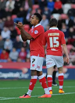 Oldham Prints: Bristol City's Korey Smith Shows Appreciation to Fans Before Kick-off Against Oldham (Nizaam Jones/11-01-2014)