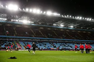 Bristol City's Korey Smith Warming Up Ahead of Aston Villa Clash, Villa Park, 2017