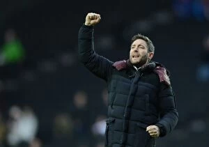 Images Dated 20th February 2016: Bristol City's Lee Johnson Celebrates 2-0 Victory Over Milton Keynes Dons