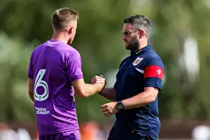 Bristol City's Lee Johnson Congratulates Joe Morrell after Goal vs. Bristol Manor Farm (2017)