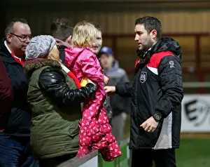 Fleetwood Town V Bristol City Prints: Bristol City's Lee Johnson Engages with Fans after FA Cup Replay Win over Fleetwood Town