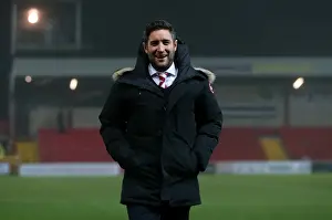 Fleetwood Town V Bristol City Prints: Bristol City's Lee Johnson Examines Pitch before Fleetwood Town FA Cup Clash