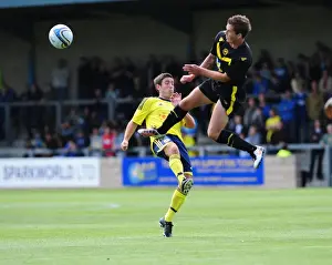 Torquay V Bristol City Prints: Bristol City's Lee Johnson Fights for Possession: Torquay vs. Bristol City