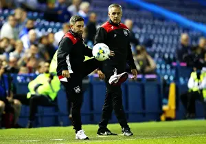 Hillsborough Prints: Bristol City's Lee Johnson Gets into the Action: Sheffield Wednesday vs