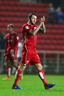 Bristol City V Fulham Prints: Bristol City's Lee Tomlin Applauding Fans in Euphoria after Win against Fulham, 2017