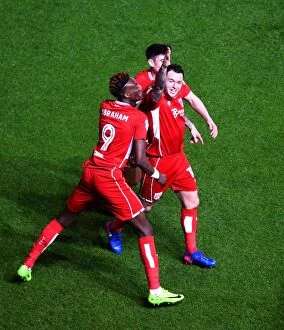 Images Dated 17th March 2017: Bristol City's Lee Tomlin Celebrates Goal Against Huddersfield Town, Sky Bet Championship 2017