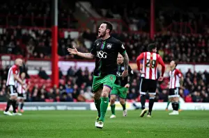 Bristol City's Lee Tomlin Celebrates Goal Against Brentford in Sky Bet Championship (160416)