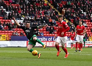 Charlton V Bristol City Prints: Bristol City's Lee Tomlin Fouled in Penalty Area by Charlton's Guomundsson (Charlton v Bristol City)