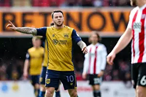 Brentford V Bristol City Prints: Bristol City's Lee Tomlin at Griffin Park during Brentford vs