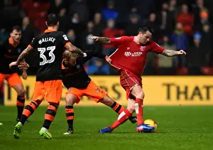 Bristol City V Sheffield Wednesday Prints: Bristol City's Lee Tomlin Outwits Sheffield Wednesday's Barry Bannan in Championship Clash