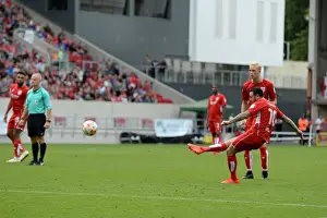 Bristol City V Derby County Prints: Bristol City's Lee Tomlin Prepares for Free Kick against Derby County