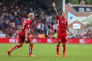 Images Dated 27th August 2016: Bristol City's Lee Tomlin Scores Dramatic Free-Kick Goal vs. Aston Villa (3-1)