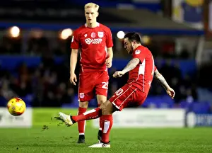 Birmingham City V Bristol City Prints: Bristol City's Lee Tomlin Scores a Stunning Free-Kick off the Crossbar vs Birmingham City (11-16)