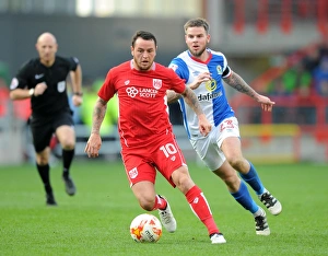 Bristol City V Blackburn Rovers Prints: Bristol City's Lee Tomlin Shines