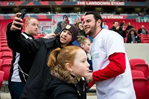 Bristol City's Lee Tomlin Signs Autographs at Ashton Gate after Bristol City v Burton Albion Match